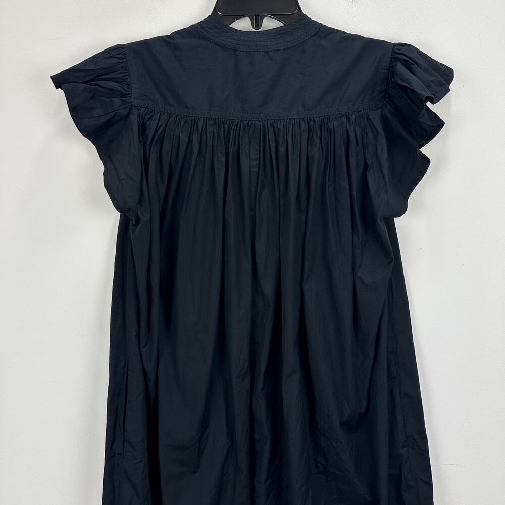 Madewell Flutter Sleeve Button Front Mini Dress P… - image 13